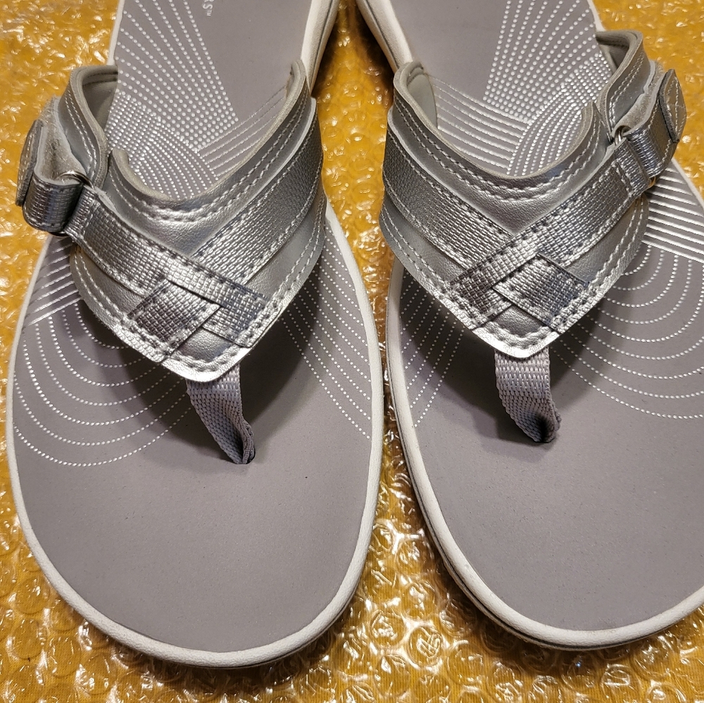 CLARKS Silver Women's Sandals